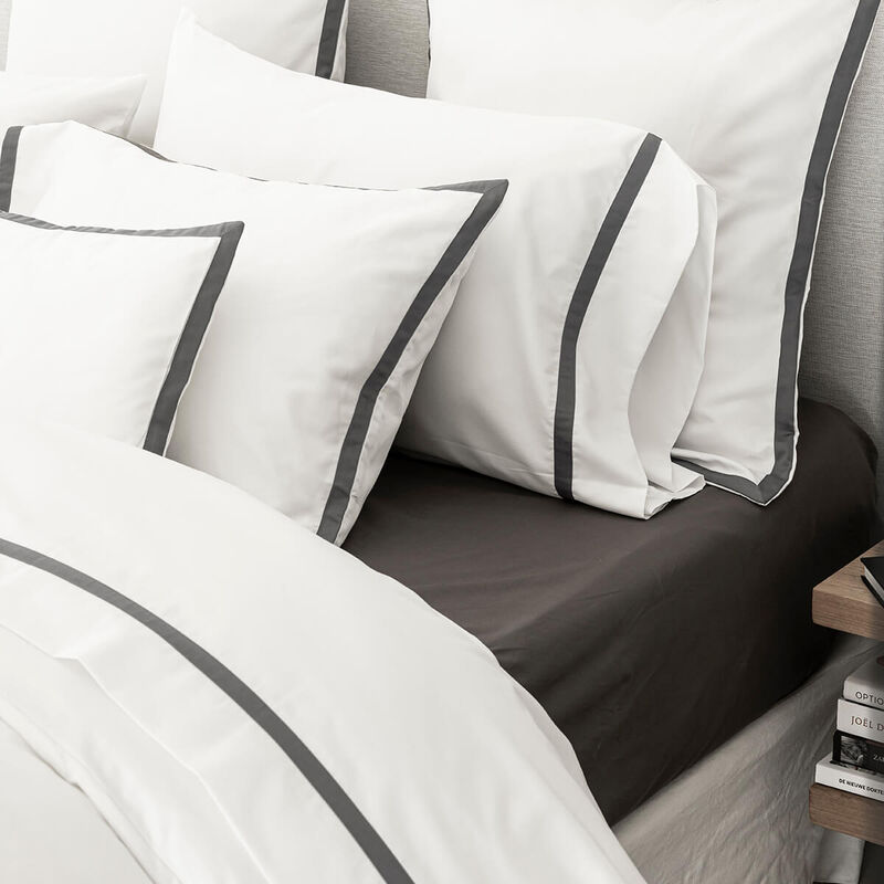 Lenzuolo Palacio Fusain 90X200X35 100% cotone, , hi-res image number 1