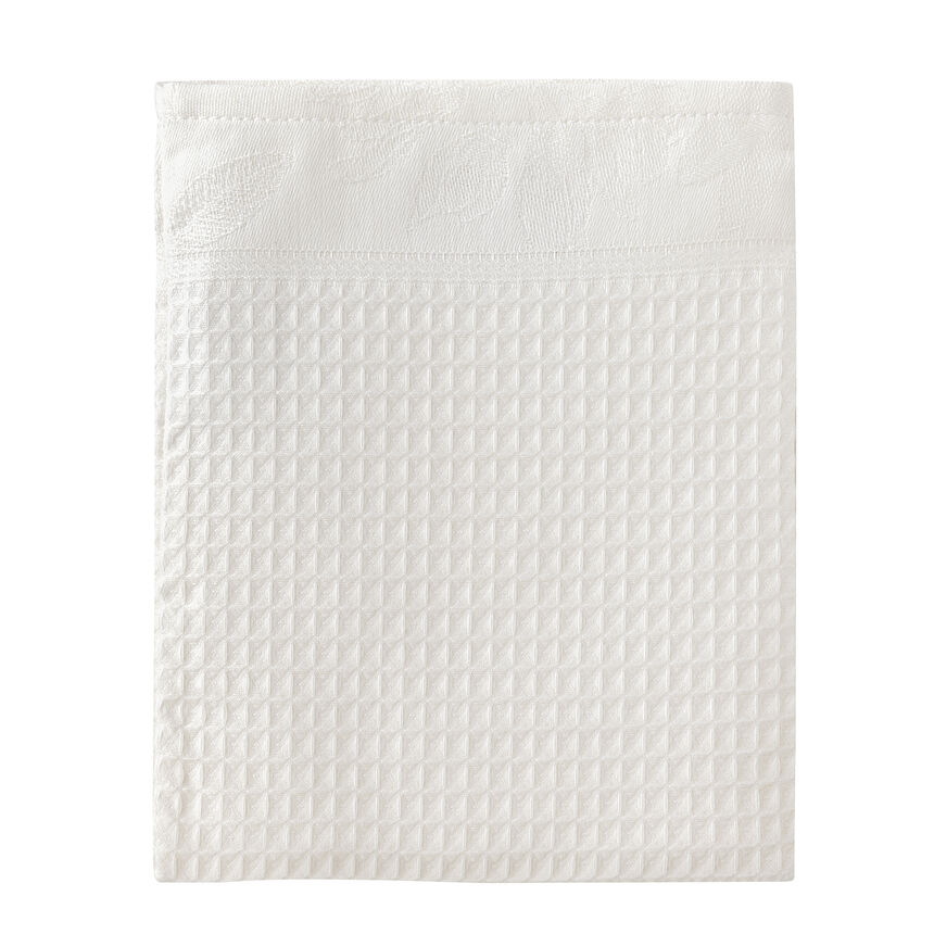 Guanto da toilette Pois de senteur Blanc 15x22 100% cotone, , hi-res image number 0