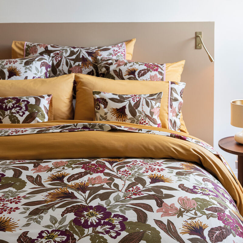 Federe Panache de fleurs Miel 40X80 100% cotone, , hi-res image number 0