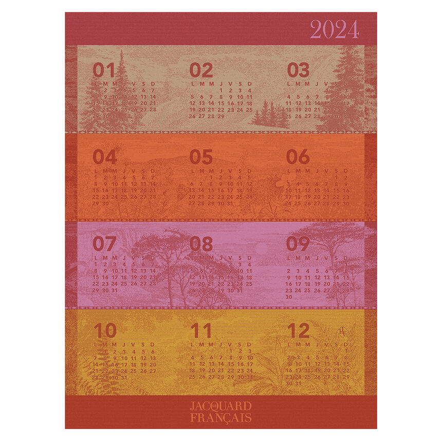 Strofinaccio Calendrier 2024 Paysages 60x80 100% cotone, , hi-res image number 0
