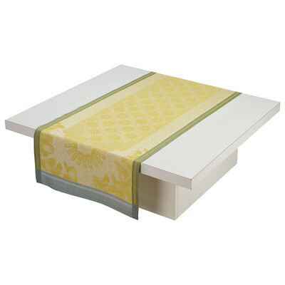 Striscia da tavola Jardin d'orient Cedrat 50x150 100% lino
