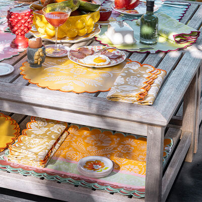 Set da tavola rotondo spalmato Alegria Cotone