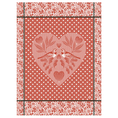 Strofinaccio Amour Coquelicot 60x80 100% cotone