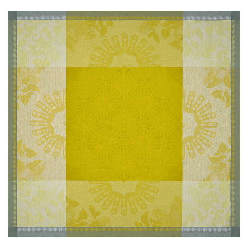 Tovaglia Jardin d'orient Cedrat 175x175 100% lino, , hi-res image number 2