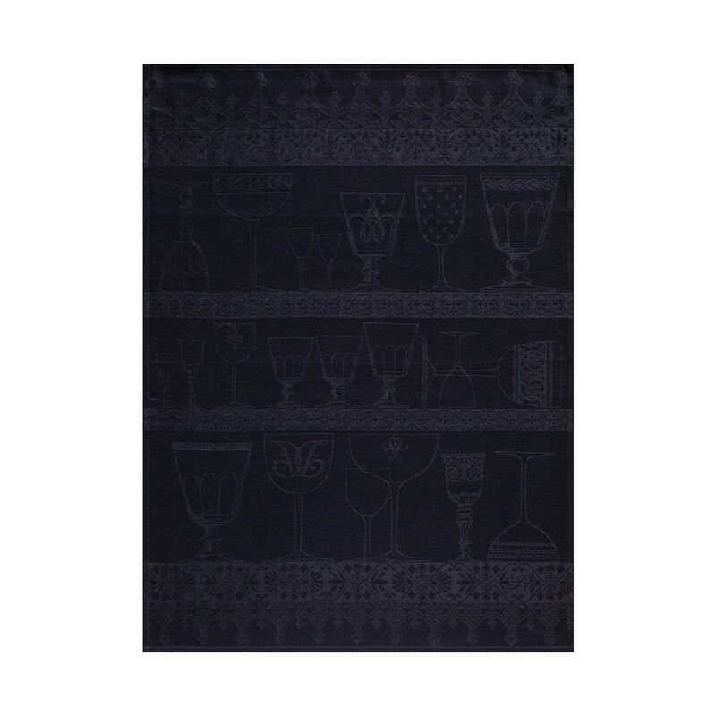 Asciugabicchieri Cristal Ardoise 60x80 100% lino, , hi-res image number 0