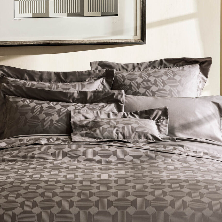 Federa decorativa Palacio Fusain 66X66 100% cotone, , hi-res image number 2