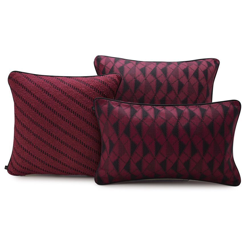 Fodera cuscino Prisme Prune 50x50 93% Cottone/ 7% Poliestere, , hi-res image number 2