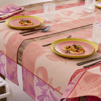 Striscia da tavola Arri&egrave;re-pays Peche 50x150 100% cotone