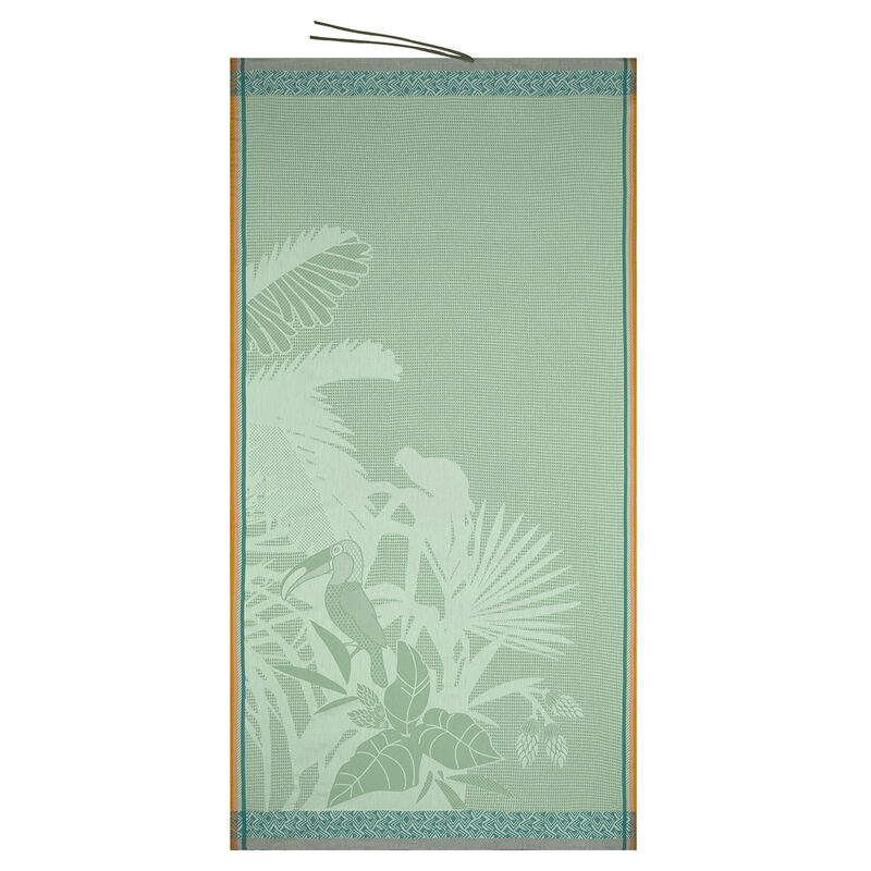 Telo da spiaggia Amazonie Jade 100x200 100% cotone, , hi-res image number 0