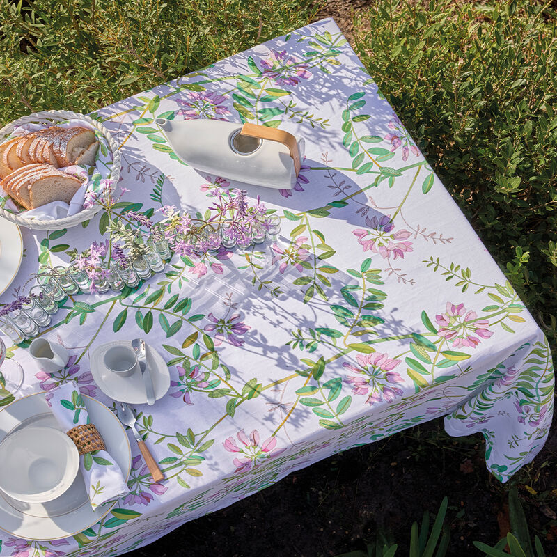 Tovaglia Pois de senteur Floral 150x150 50% cotone - 50% lino, , hi-res image number 1