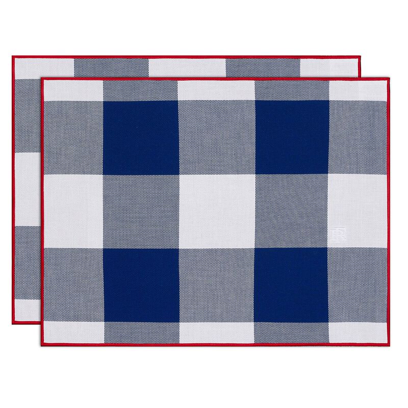 Confezione 2 Set Americani Elysée Tricolore 48x36 100% cotone, , hi-res