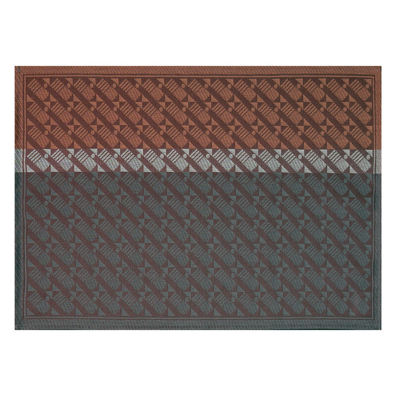 Set americano antimacchia Veine Graphique Acajou 50x36 100% cotone, , hi-res image number 1