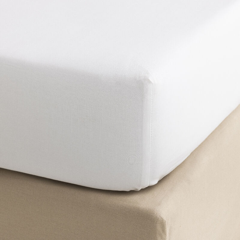 Lenzuolo Songe Blanc 90X200X35 100% cotone, , hi-res