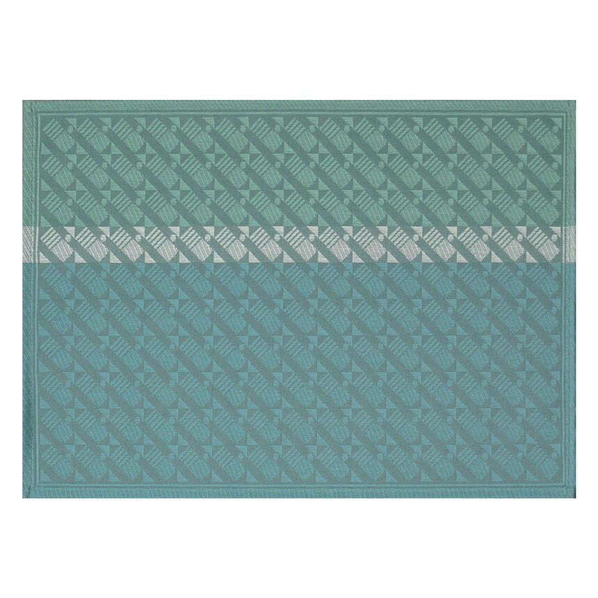 Set americano antimacchia Veine Graphique &Eacute;meraude 50x36 100% cotone, , hi-res image number 2