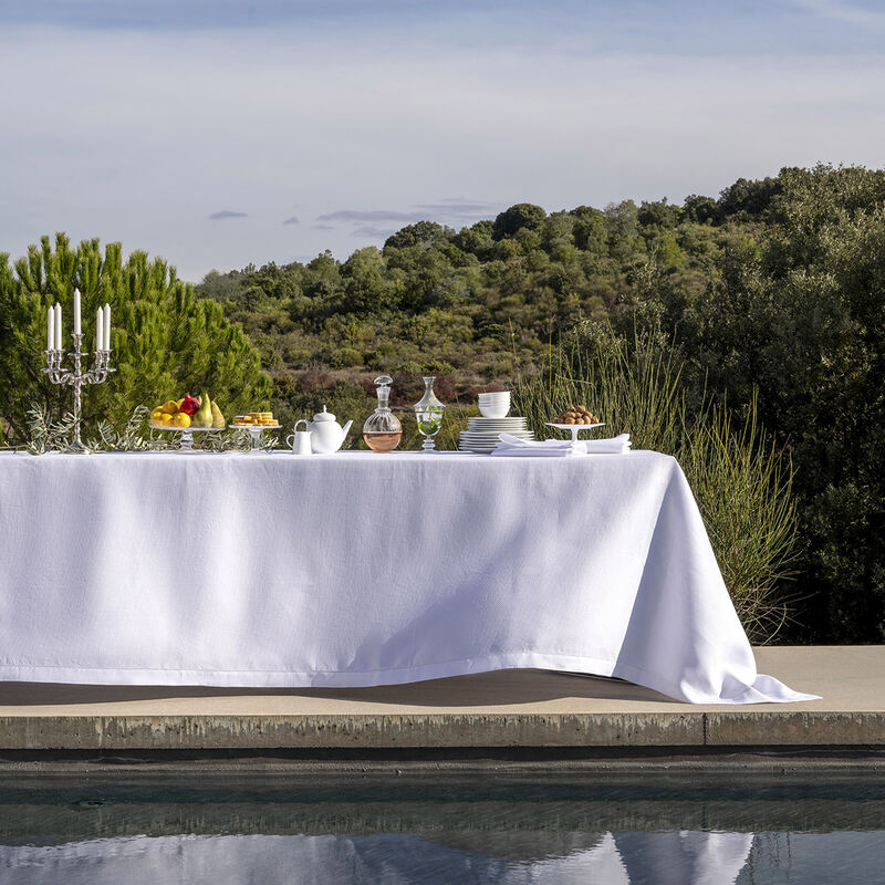 Tovaglia Portofino Bianco 175x175 100% lino, , hi-res
