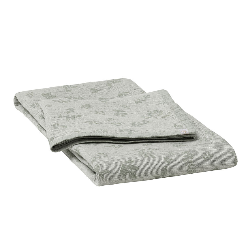 Plaid Feuillage Laurier 180x180 100% cotone, , hi-res image number 1