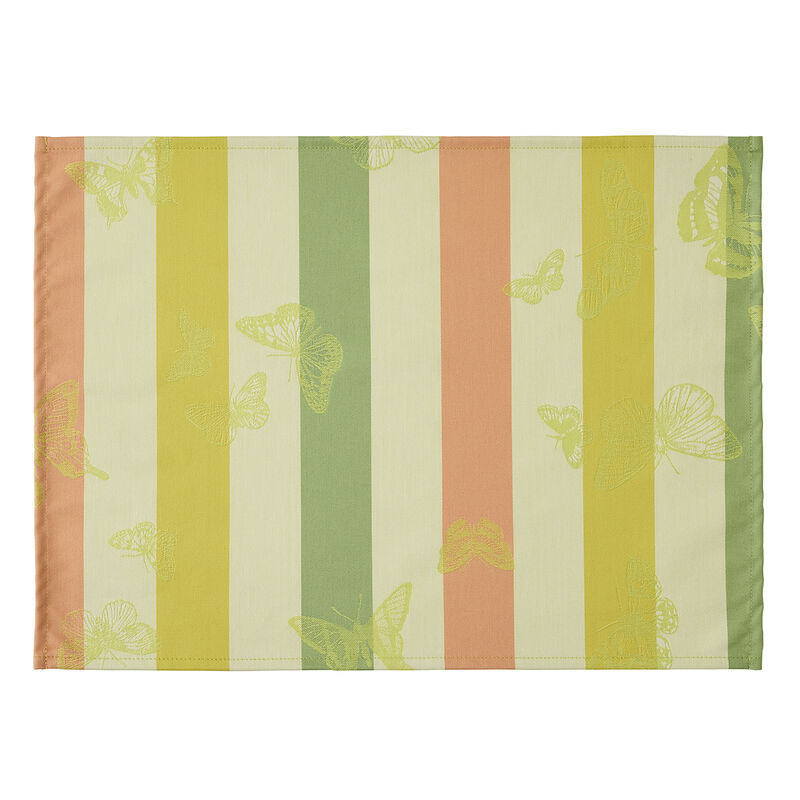 Tovaglietta spalmata Bal des papillons Rivestito Citrus 50x36 100% cotone, , hi-res