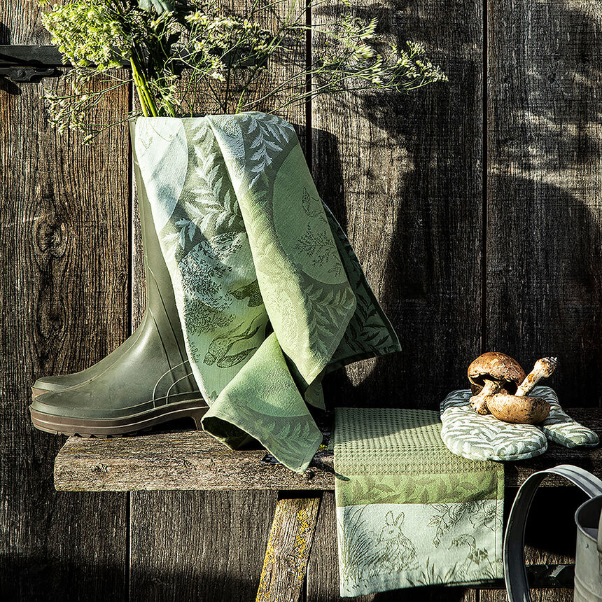 Asciugamano Jos&eacute;phine Herbe 54x38 100% cotone, , hi-res image number 0