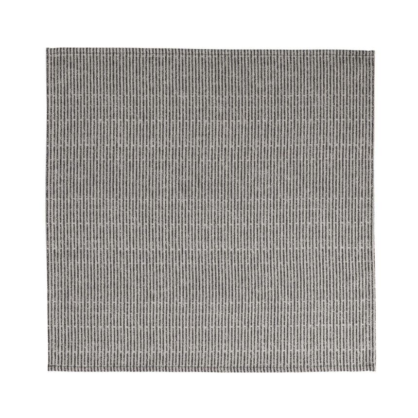 Tovagliolo Empreintes Rayures Charbon 50x50 100% cotone, , hi-res image number 1