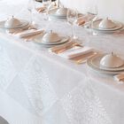 Tovaglia Bosphore Blanc Blanc 175x175 50% cotone - 50% lino, , hi-res image number 1
