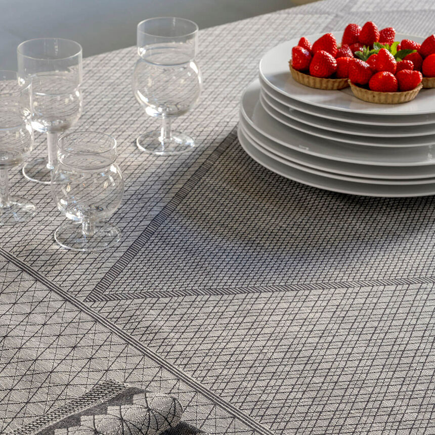 Tovaglia Club Re 150x150 89% cotone / 11% lino, , hi-res image number 2