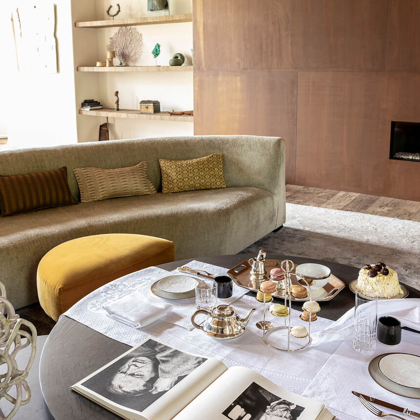 Striscia da tavola &Eacute;vasion C&eacute;leste Blanc Pur 50x150 100% lino, , hi-res image number 0