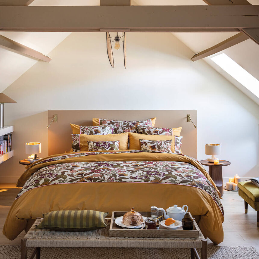 Lenzuola piatte Panache de fleurs  Miel 190X290 100% cotone, , hi-res image number 3