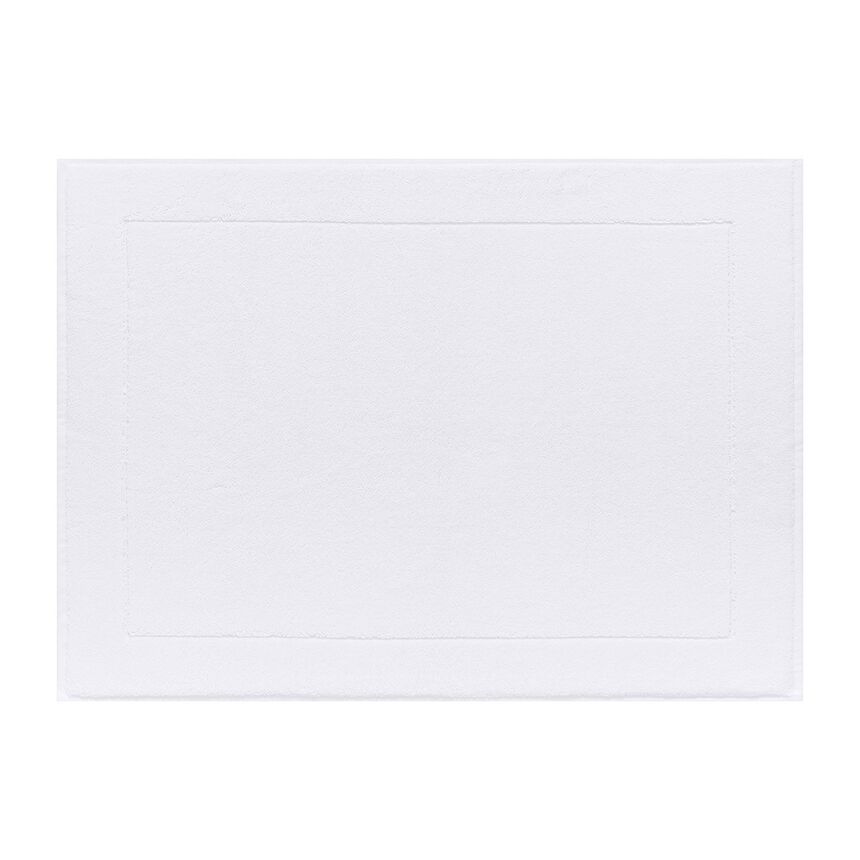 Tappeto bagno Caresse Blanc 60x80 100% cotone, , hi-res image number 0