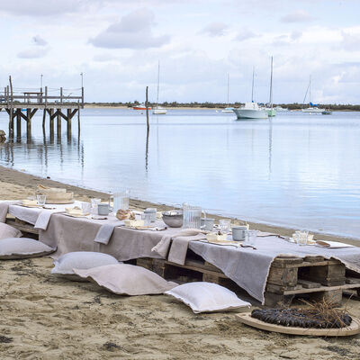 Fodera cuscino Slow Life Sable 50x30 89% cotone / 11% lino