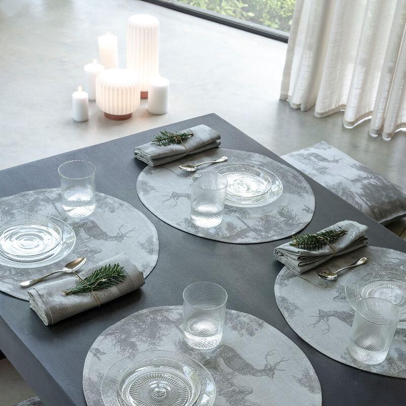 Set americano Souveraine  Argent Ø38 100% lino, , hi-res