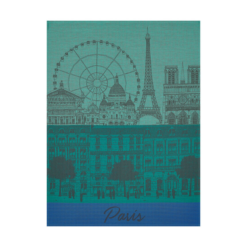 Strofinaccio Paris panorama Jardin 60x80 100% cotone, , hi-res image number 1