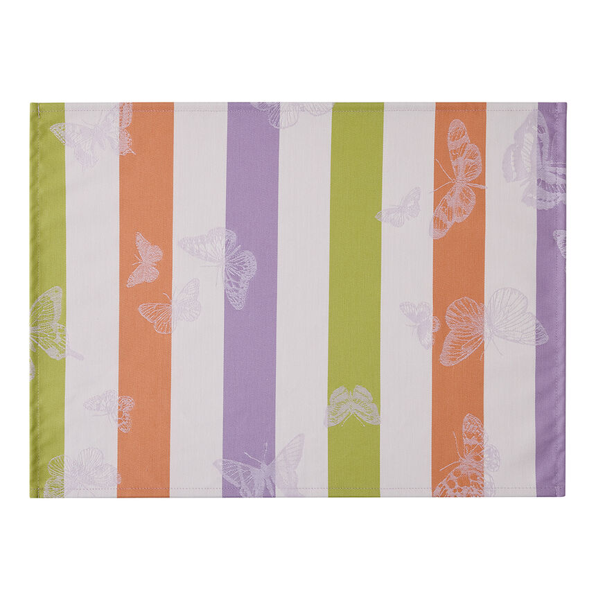 Tovaglietta spalmata Bal des papillons Rivestito Lilas 50x36 100% cotone, , hi-res image number 0