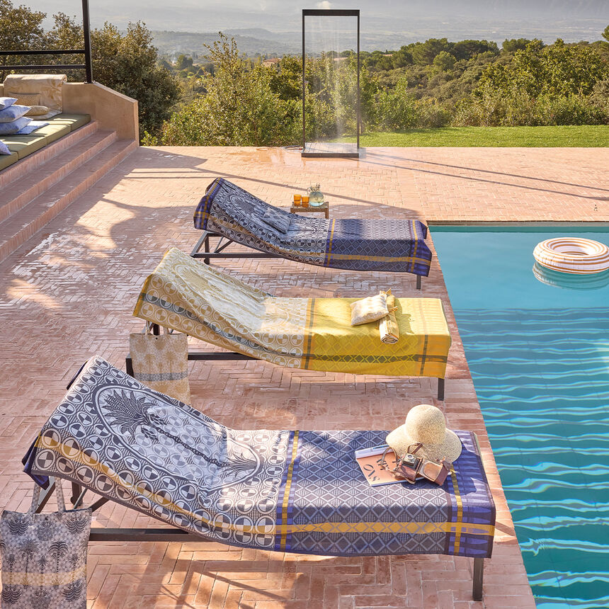 Telo da spiaggia Palmeraie D&eacute;sert 100x200 100% cotone, , hi-res image number 1