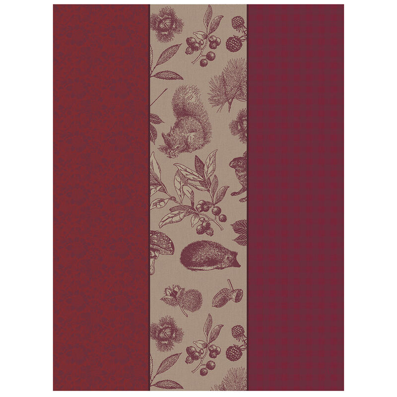 Strofinaccio Dans les bois Tryptique Airelles 60x80 100% cotone, , hi-res image number 1