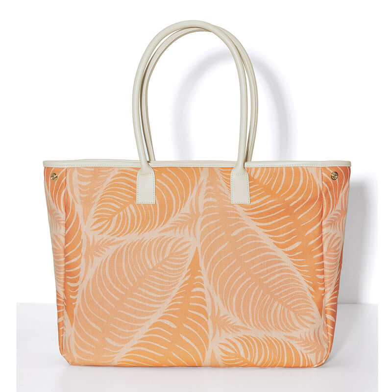 Borsa a tracolla Palme Orange 100% cotone, rivestimento acrilico. Rivestimento : Pelle di vacchetta, , hi-res image number 2