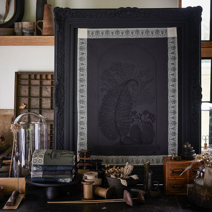 Strofinaccio Curiosit&eacute;s Min&eacute;rales Charbon 60x80 100% cotone, , hi-res image number 1