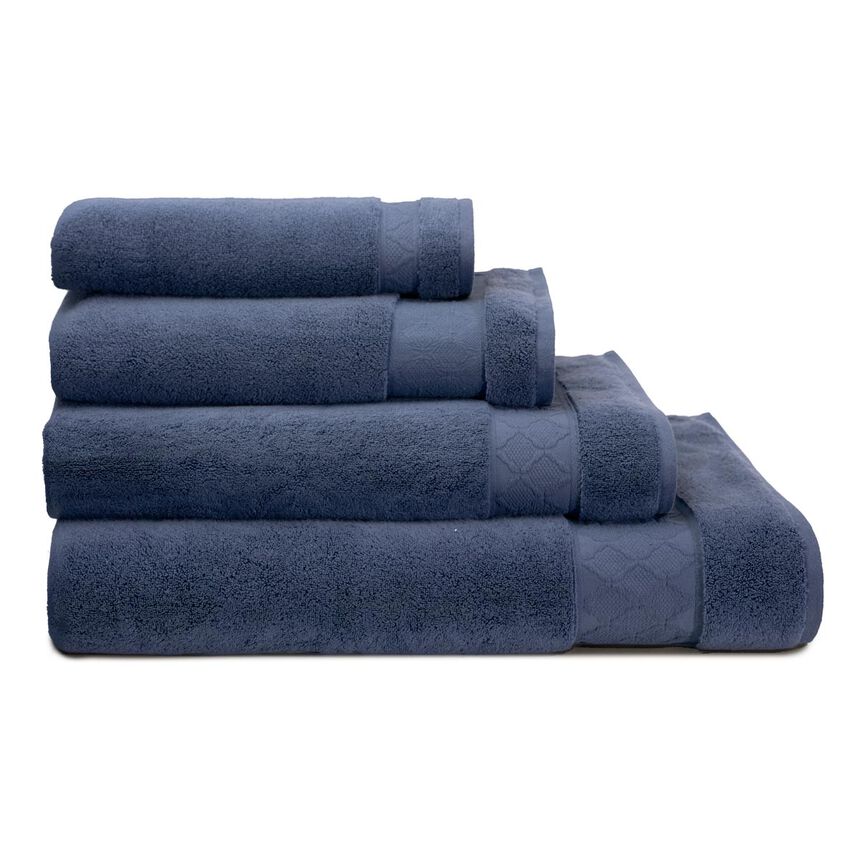 Ospite Caresse Bleu orient 30x50 100% cotone, , hi-res image number 1