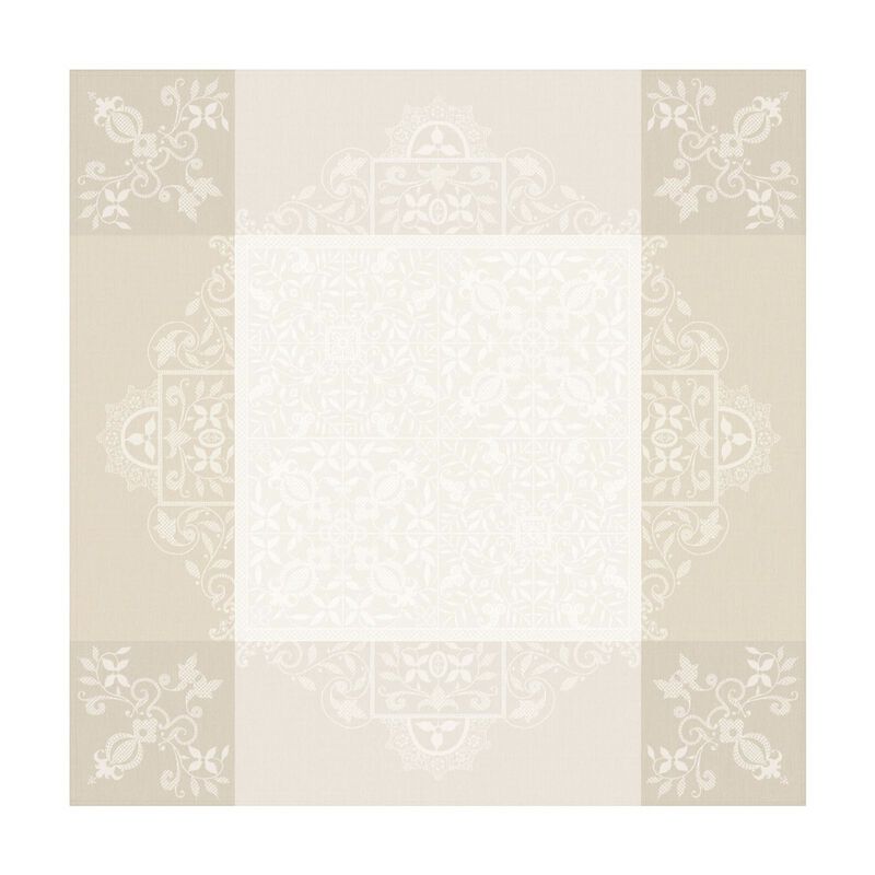 Tovaglia Venezia Ivoire Ivoire 175x175 100% cotone, , hi-res image number 1