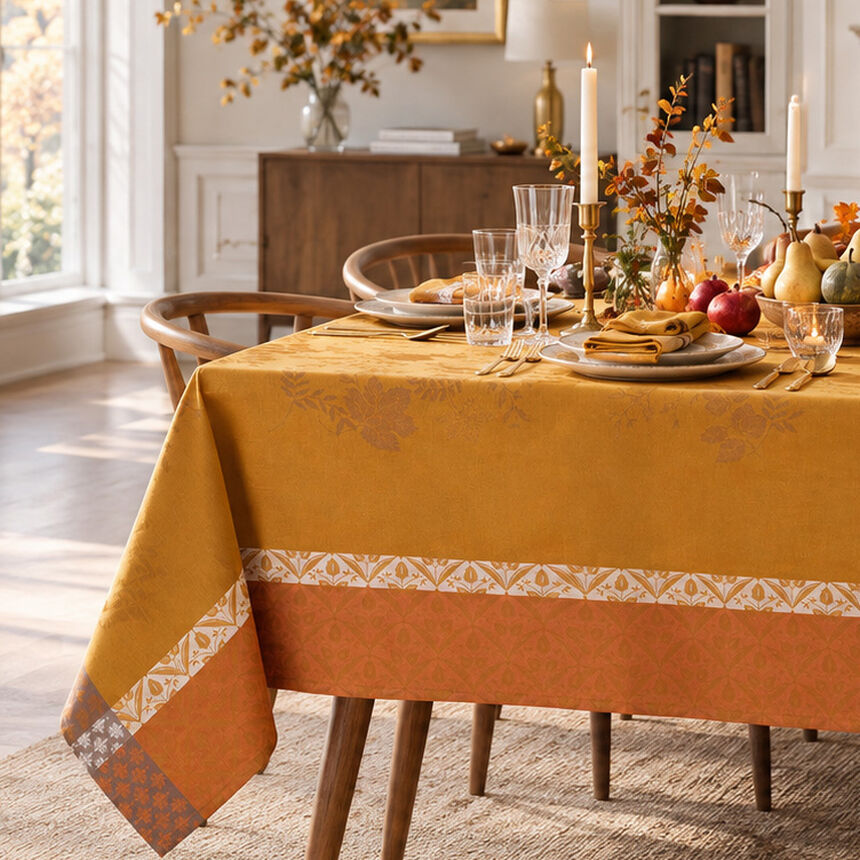 Tovaglia Manor lane Coloquinte 175x175 100% cotone, , hi-res