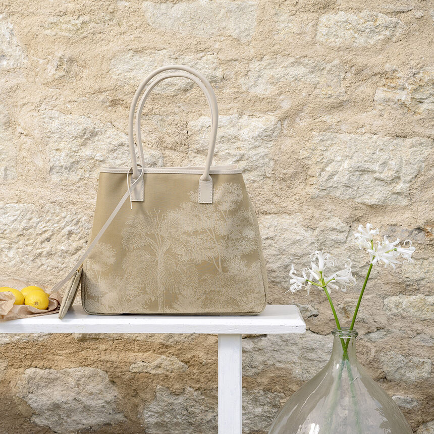 Borsa a tracolla Paysage Brun  100% cotone, rivestimento acrilico. Rivestimento&nbsp;: Pelle di vacchetta, , hi-res image number 0