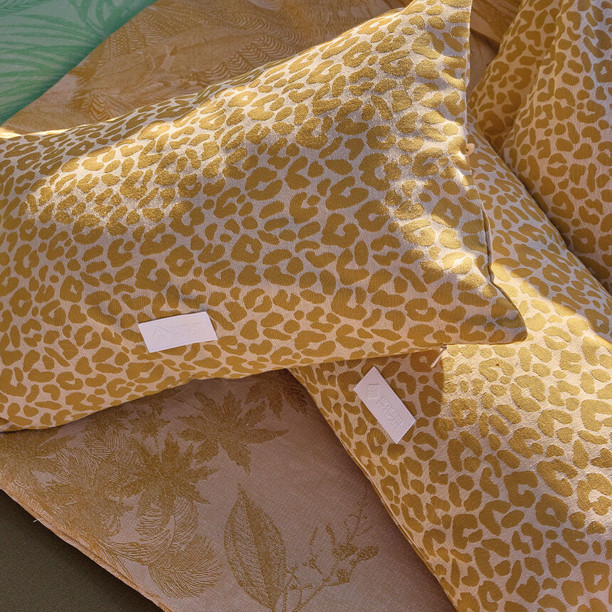 Fodera cuscino Sinhar&acirc;ja Fauve 60x60 100% cotone, , hi-res image number 2