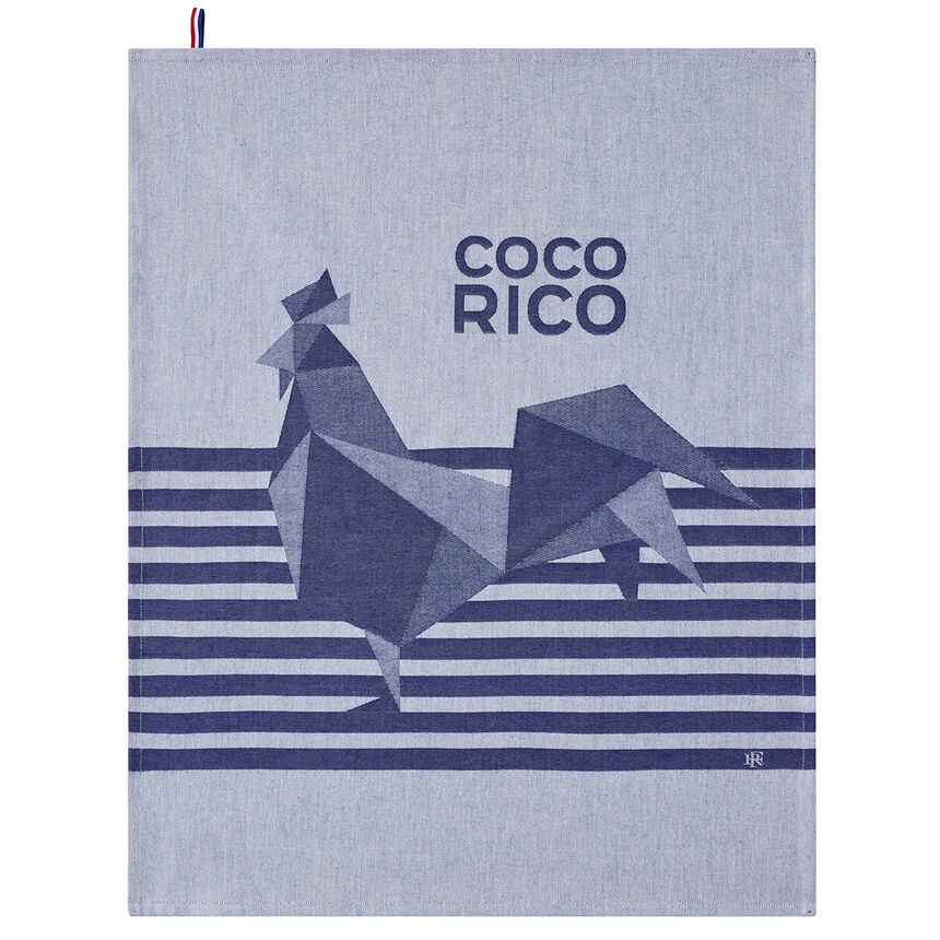 Strofinaccio Coco-Rico Bleu 60x80 100% cotone, , hi-res image number 0