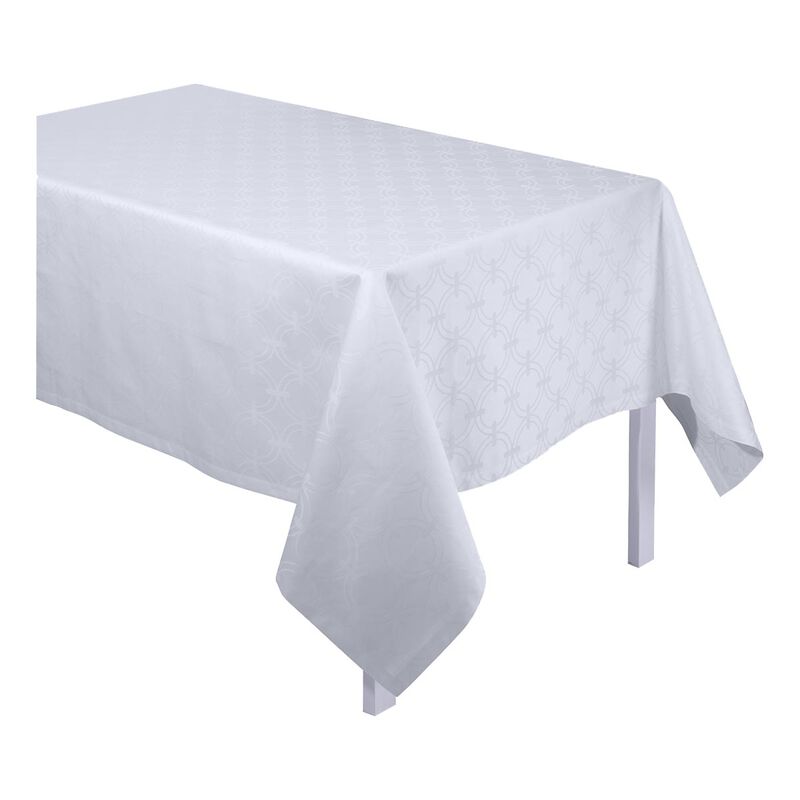 Tovaglia Anneaux Blanc 170x170 100% cotone, , hi-res image number 2