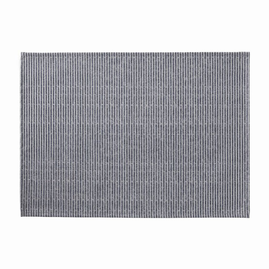 Tovaglietta antimacchia Empreintes Rayures Cobalt 50x36 100% cotone, , hi-res image number 1