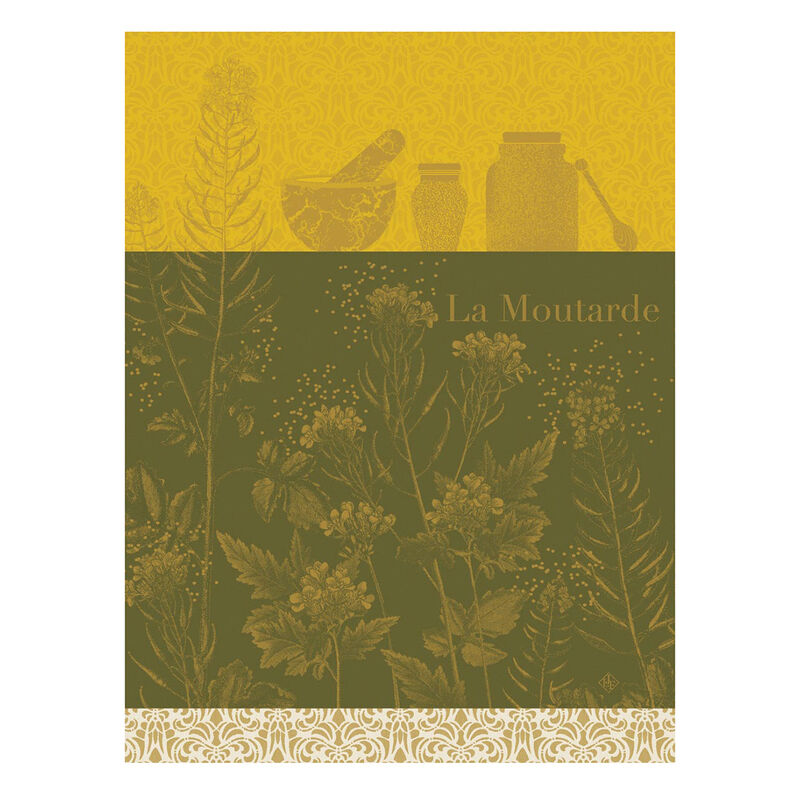 Strofinaccio Moutarde en fleurs Jaune 60x80 100% cotone, , hi-res image number 0