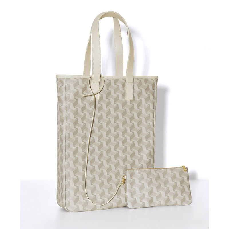 Borsa da portare a mano Picto Beige 100% cotone, rivestimento acrilico. Rivestimento : Pelle di vacchetta, , hi-res image number 2