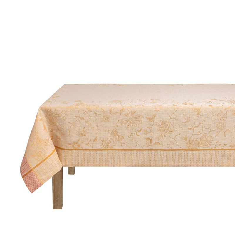 Tovaglia &Eacute;t&eacute; Indien Abricot 120x120 100% lino, , hi-res image number 1