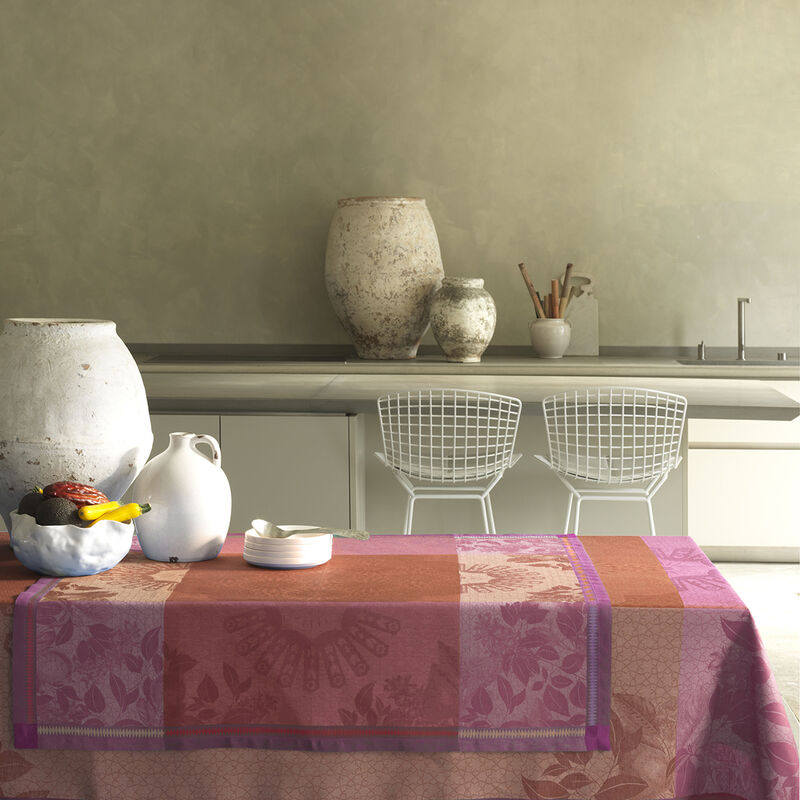 Tovaglia Jardin d'orient Terracotta 150x220 100% lino, , hi-res image number 0