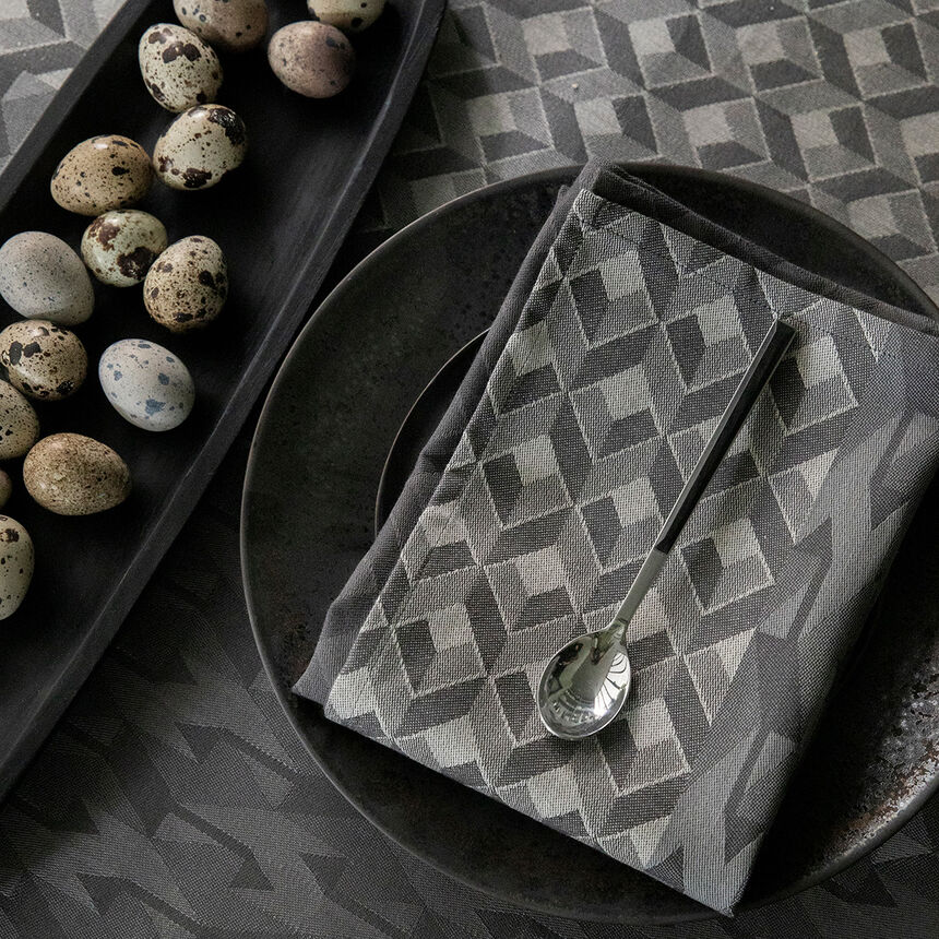 Tovagliolo Caract&egrave;re Titane 58x58 100% cotone, , hi-res image number 1