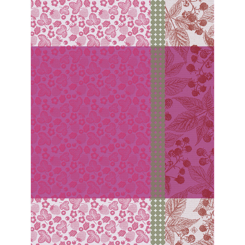 Strofinaccio Cueillette d'&eacute;t&eacute; Framboise 60x80 100% cotone, , hi-res image number 0